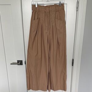 Maeve for Anthropologie Tan Wide-Leg Pants XS